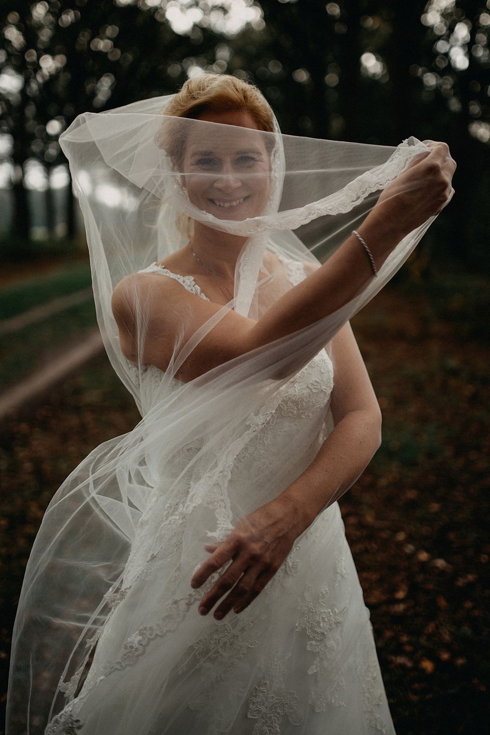 Cristine in trouwjurk pronovias